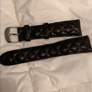 Michele 20mm Quilted Leather Watch Strap